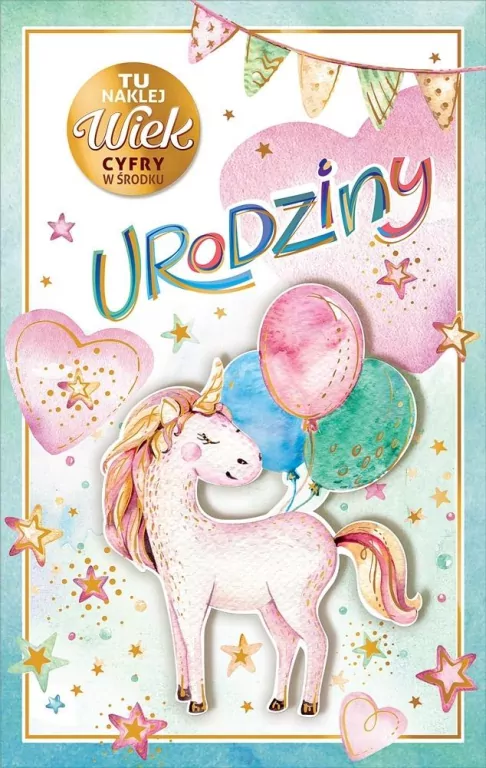 Kartka okolicznościowa Urodziny (wymienne cyfry) - tantis.pl