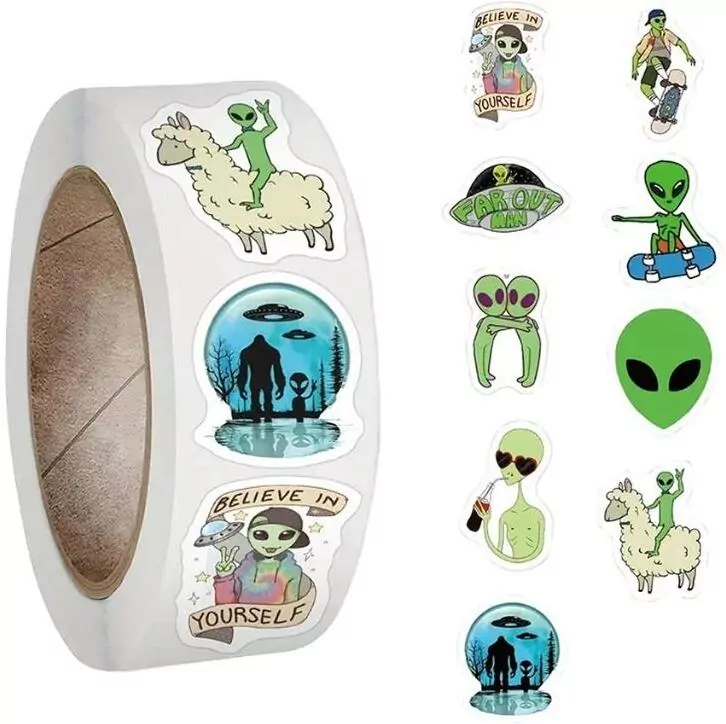 Zabawne naklejki UFO 300szt - tantis.pl