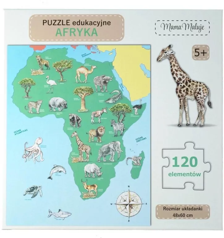 Puzzle edukacyjne 120. Afryka - tantis.pl