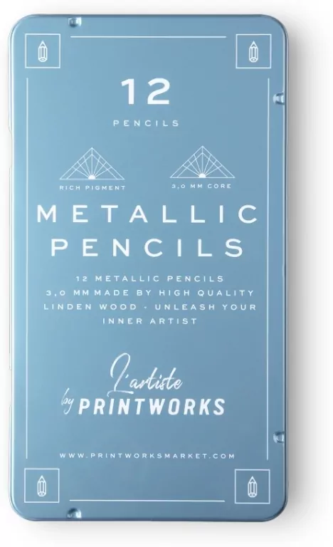Kredki Printworks metallic. 12 kolorów - tantis.pl