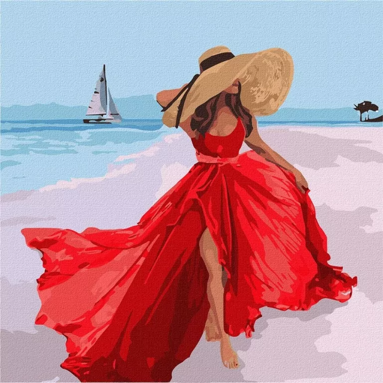 Malowanie po numerach: Letni romans 40 x 40cm - tantis.pl