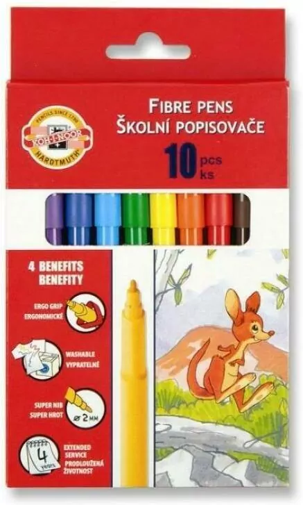 FLAMASTRY SZKOLNE 771002/AJ 10 KOLORÓW W KARTONIKU - tantis.pl