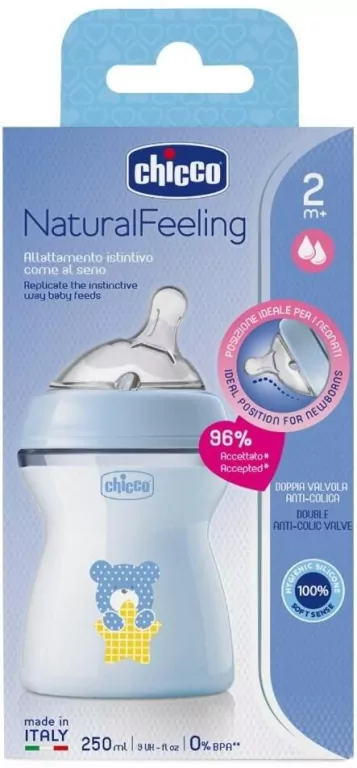 Butelka plastikowa NaturalFeeling nieb 250ml 2m+ - tantis.pl