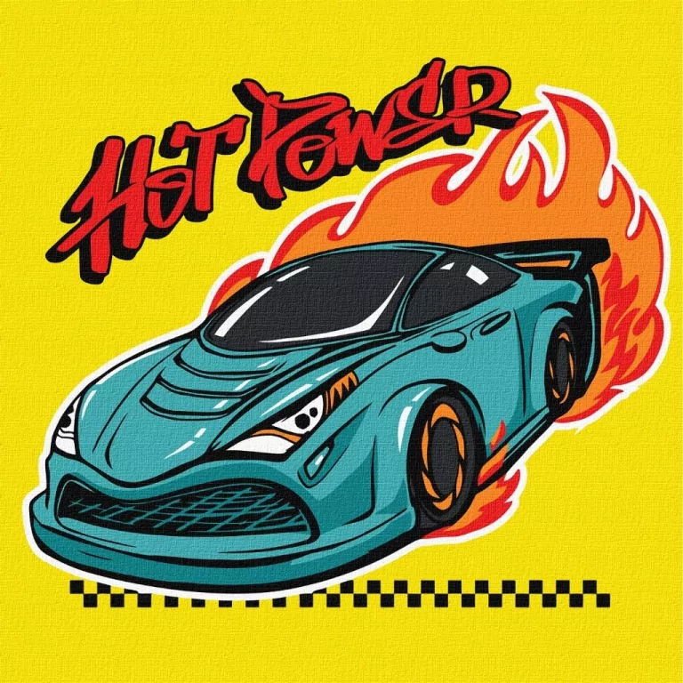 Malowanie po numerach - Wyścigi motorowe Kids - tantis.pl