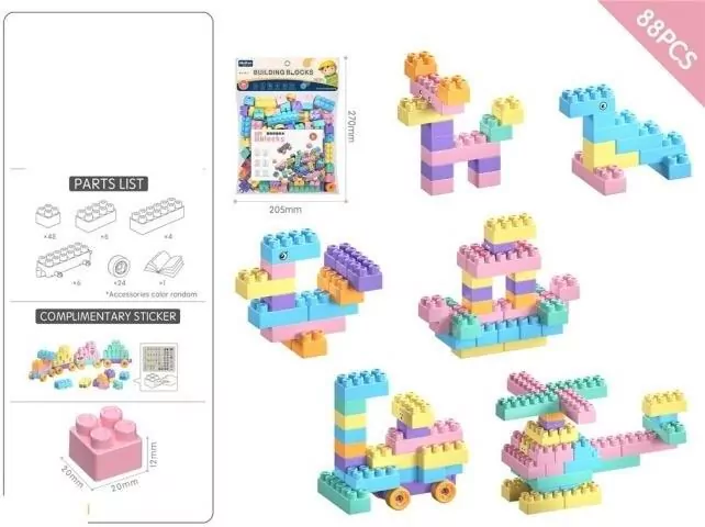 Klocki 88el pastel - tantis.pl
