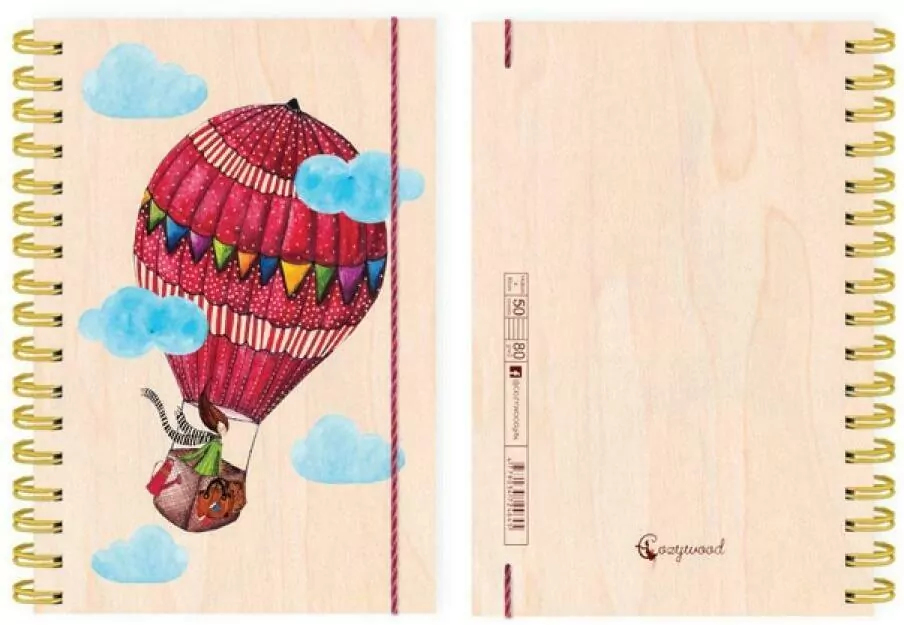 Kołonotatnik ozdobny A6 Balon 50 stron, linia - tantis.pl