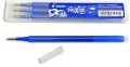 Wkłady do pióra kulkowego Pilot Frixion, 0.7 mm, niebieskie. 3 sztuki - tantis.pl
