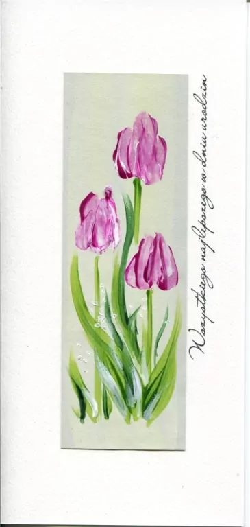 Karnet DL. Urodziny. Tulipany - tantis.pl