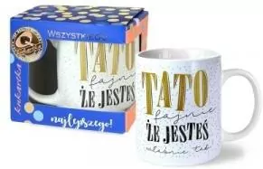 Kubek Premium Tato, fajnie, że jesteś - tantis.pl