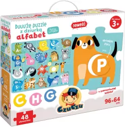 CzuCzu. Alfabet. Duuuże puzzle z dziurką