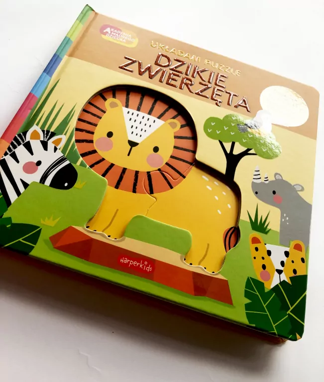 Dzikie zwierzęta. Akademia Mądrego Dziecka. Układam puzzle - tantis.pl