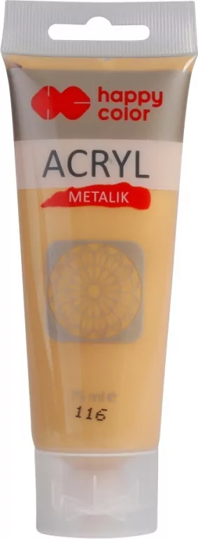 Farba akrylowa. Delikatne złoto metalik 75ml - tantis.pl