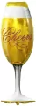 Balon foliowy Kieliszek złoty Cheers 22x73cm - tantis.pl