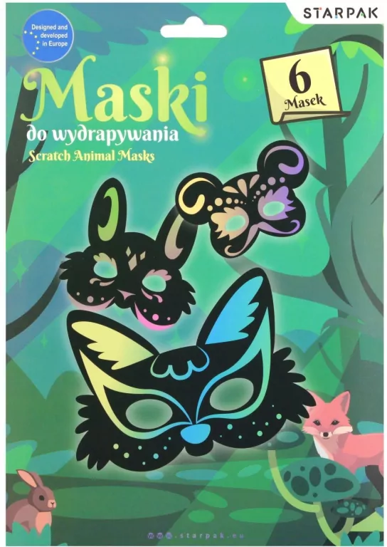 Zestaw kreatywny maski do wydrapywania - tantis.pl