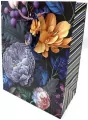 Torebka ozdobna, matowa 18x23x10cm Ciemne kwiaty - tantis.pl