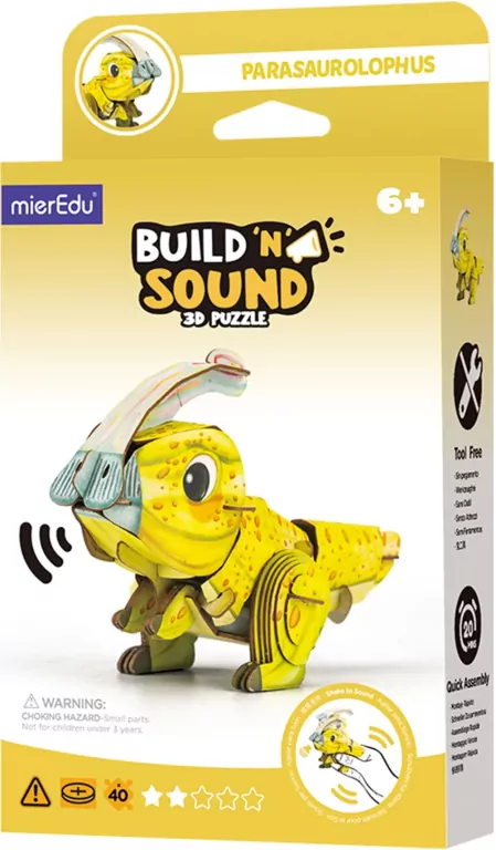 Puzzle 3D. Buduj i słuchaj - Parazaurolof - tantis.pl