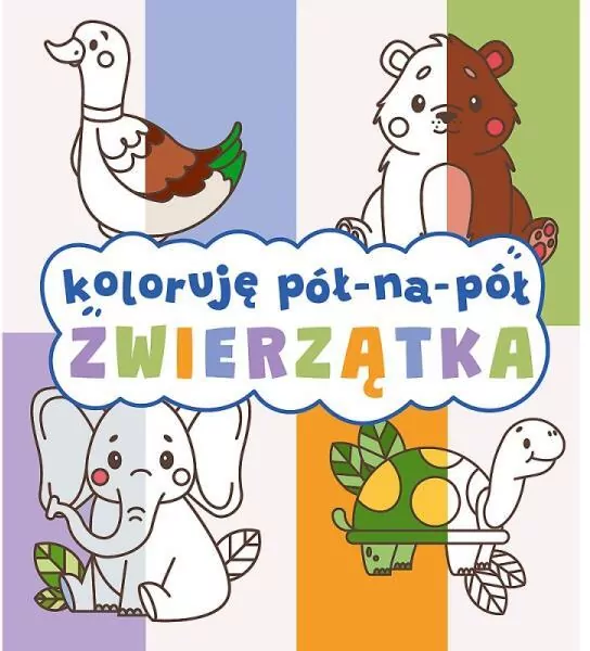 Zwierzątka. Koloruję pół na pół - tantis.pl
