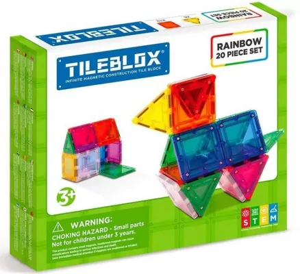 Tileblox zestaw tęczowy, 20 elementów