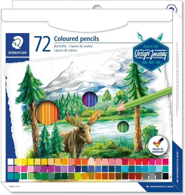 Staedtler. Kredki sześciokątne Design Journey, 72 kolory - tantis.pl