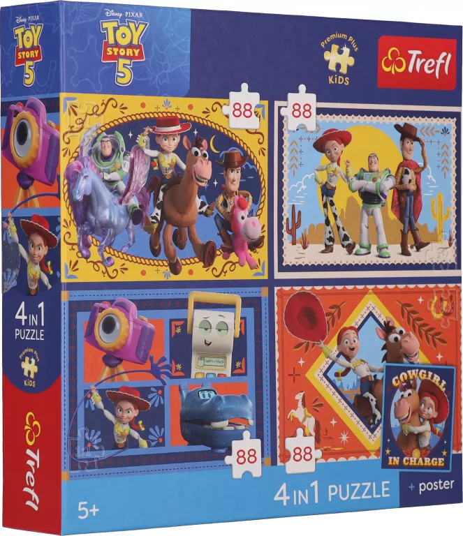 Puzzle 4w1 Toy Story 5 + plakat TREFL - tantis.pl