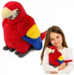 Maskotka Papuga Ara czerwona 24cm