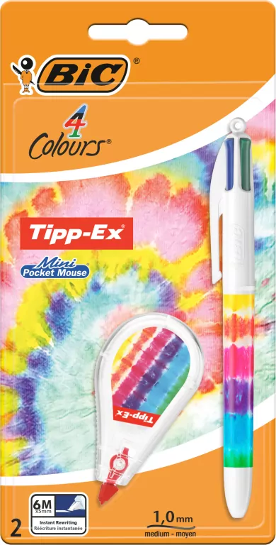 Długopis 4 Colours Rainbow BP+ MPM korektor BIC blister - tantis.pl