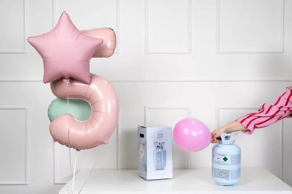 Butla z helem błękitna maks 30 balonów - tantis.pl