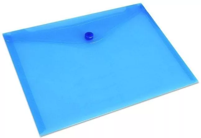 Teczka koperta A5 na zatrzask PP niebieska - tantis.pl