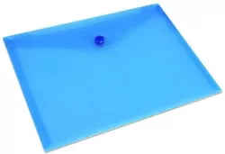 Teczka koperta A5 na zatrzask PP niebieska