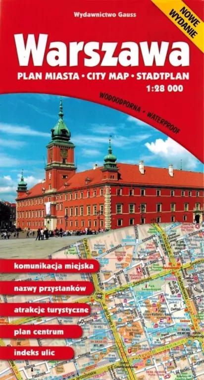 Warszawa. Plan miasta 1:28 000 wyd. 2023/2024 - tantis.pl