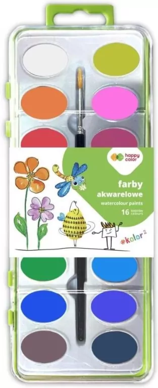 Farby akwarelowe Premium 12kolorów HAPPY COLOR - tantis.pl