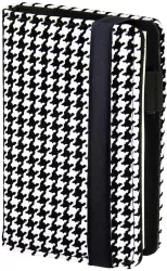 Notes A6 na gumkę kratka biało-czarny NP-60MD