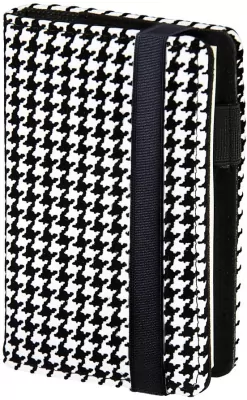 Notes A6 na gumkę kratka biało-czarny NP-60MD