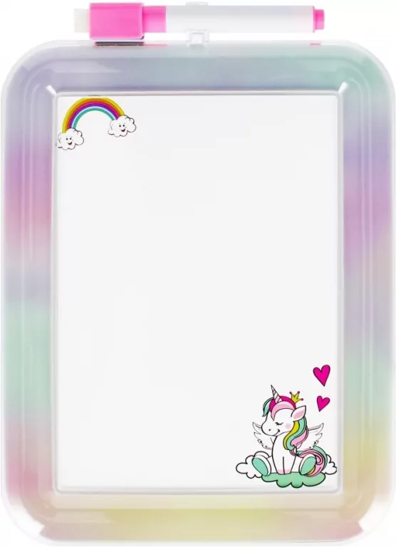 Tablica suchościeralna z pisakiem Unicorn - tantis.pl