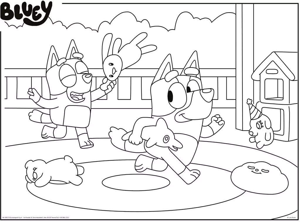 Lisciani. Puzzle 60 dwustronne. Bluey - tantis.pl