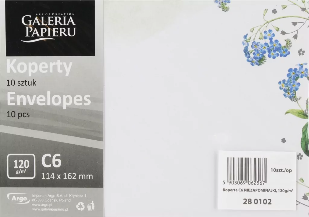 KOPERTA C6 NK NIEZAPOMINAJKI GAL PAP OP10SZT FOL - tantis.pl