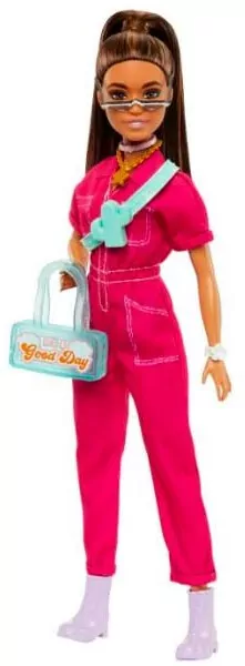 Barbie Lalka różowy kombinezon - tantis.pl
