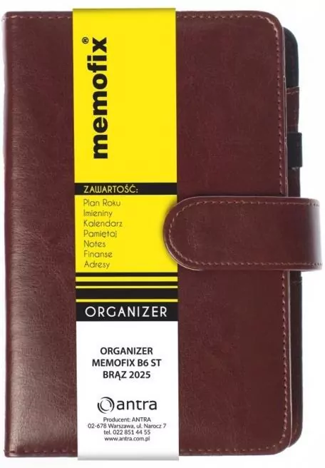 Organizer Memofix 2026 B6 ST/SA brąz - tantis.pl