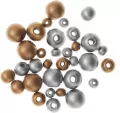 Drewniane koraliki, kulki. Gold&silver - tantis.pl
