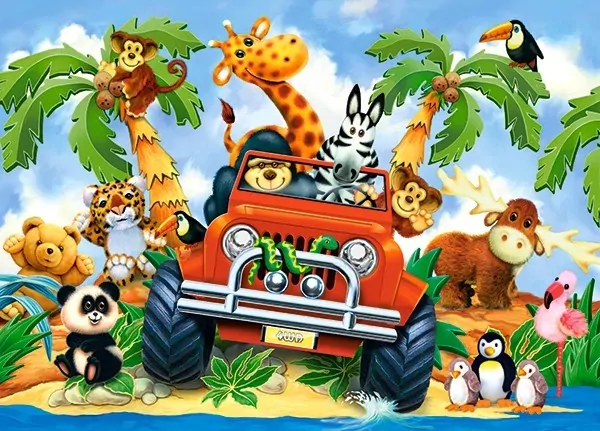 Puzzle 60. Softies on Safari B-06793 - tantis.pl