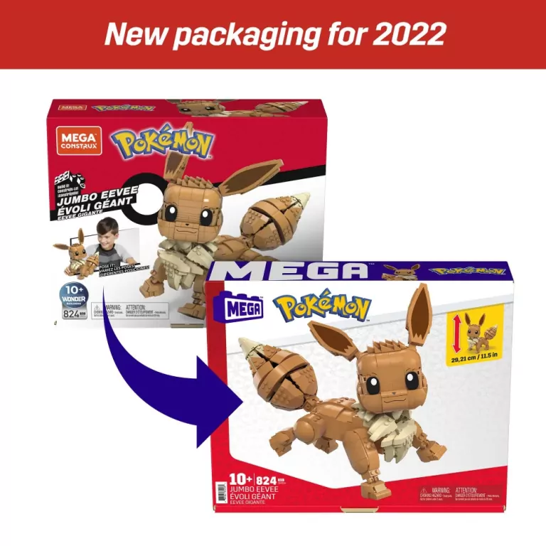 Klocki. Pokemon do zbudowania. Duży Eevee - tantis.pl