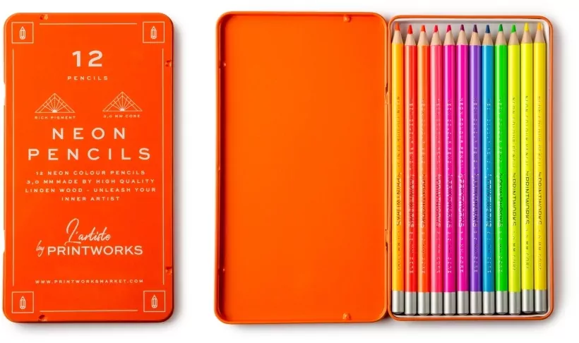 Kredki Printworks neon 12 kolorów - tantis.pl