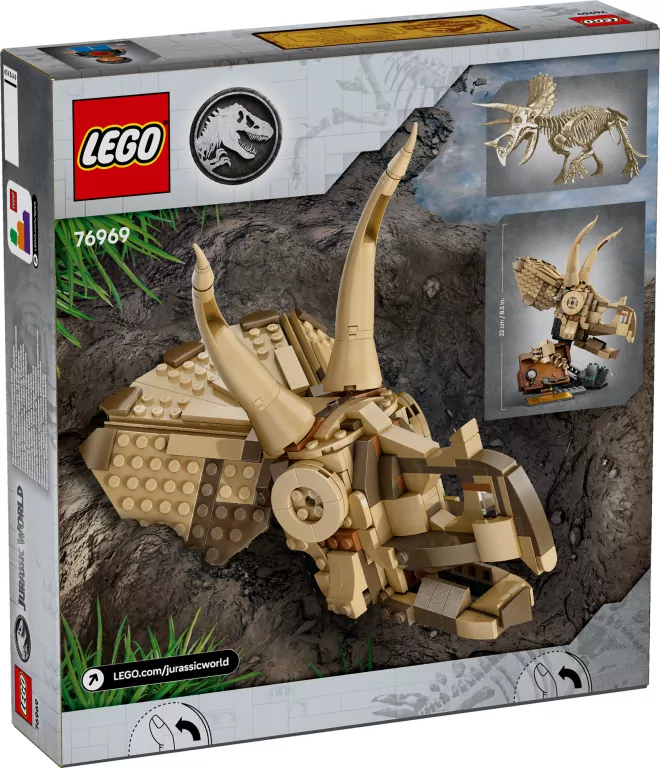LEGO® Szkielety dinozaurów: czaszka triceratopsa 76969 - tantis.pl