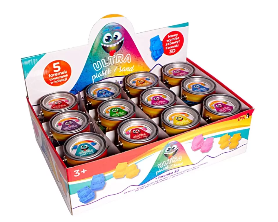 Ultra Piasek - puszka 150g czerwony + foremka 3D lew - tantis.pl