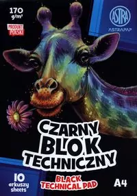 Blok techniczny A4/10K 170g Black - tantis.pl
