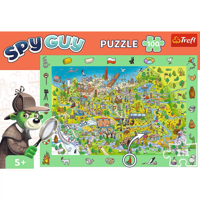 Trefl. Puzzle 100. Obserwacyjne - Spy Guy Polska - tantis.pl