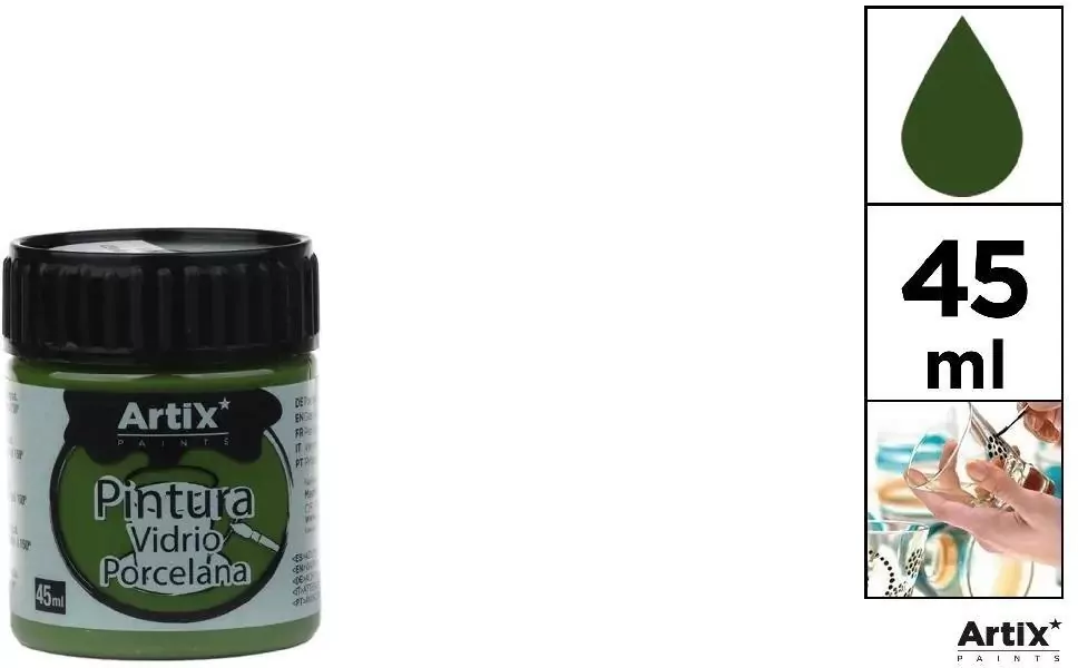 Farba do szkła i ceramiki 45ml zielona - tantis.pl
