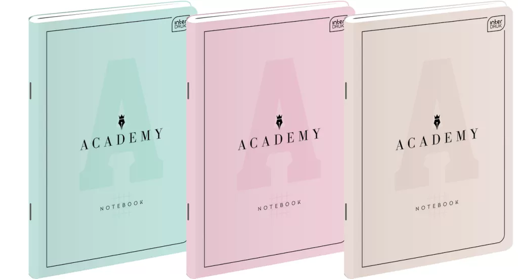 Zeszyt Academy Pastel. A4/60K kratka. 5 sztzuk - tantis.pl