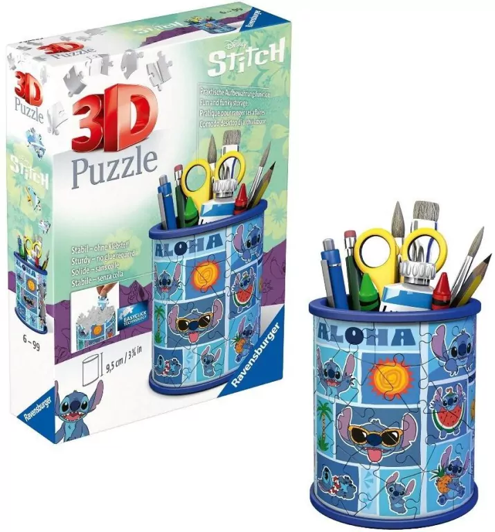 Puzzle 3D: Przybornik Disney Stitch - tantis.pl