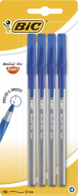 Długopisy - Długopis Round Stic Exact niebieski. 4 sztuki